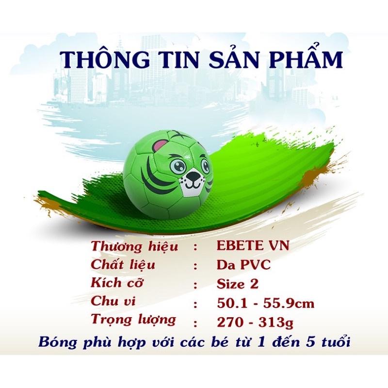 Bóng Đá Trẻ Em Số 2 Chất Liệu Da Bóng, Mềm Mại, An Toàn Cho Bé Từ 1 Đến 5 Tuổi Tập Phản Xạ (Tặng Bơm Tay Mini)