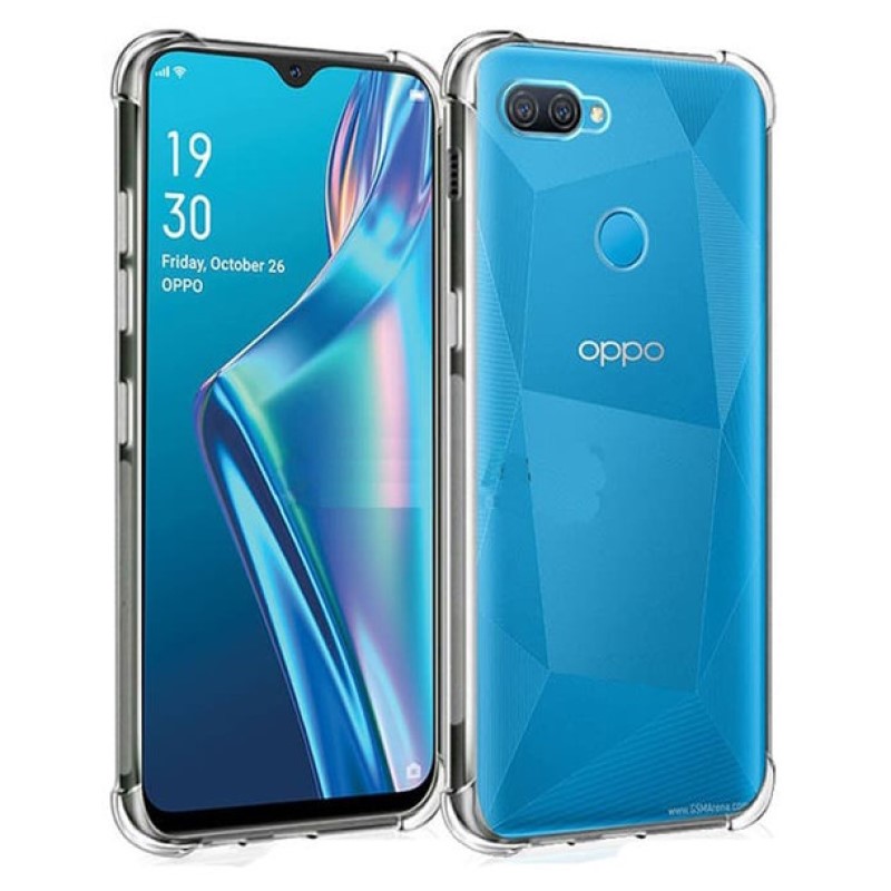 Ốp lưng cho Oppo A1k A3s A5s A7 A9 A12 A16k A17k A31 A37 A39 A52 A53 A54 A55 A57 A71 A73 A74 A76 A77 A83 A91 A92 A94 A96 5G 4G trong suốt chống sốc bật led phát sáng