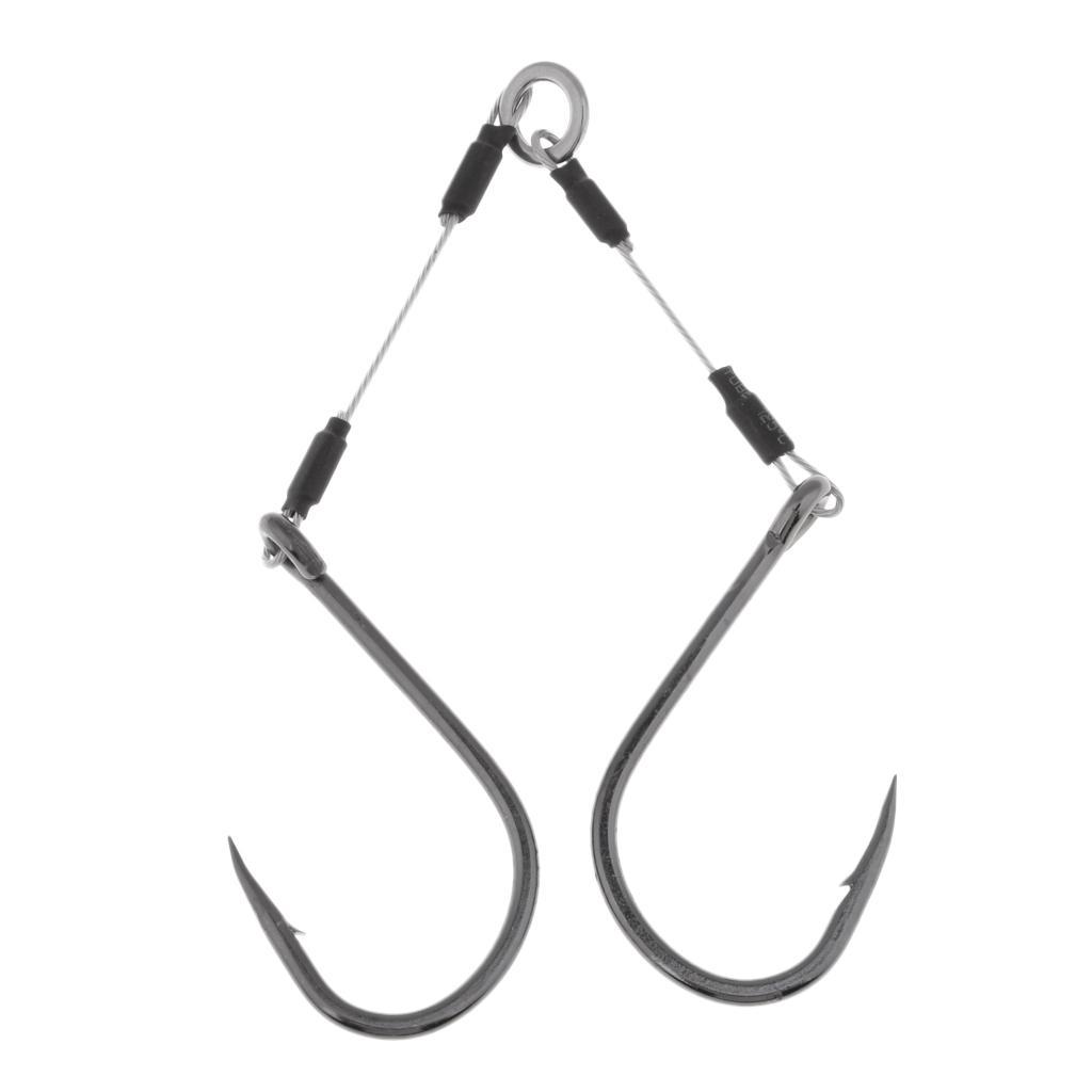 Dual Assist Hooks Double Jigging Fishing Hooks Saltwater Sea Fishing Hooks