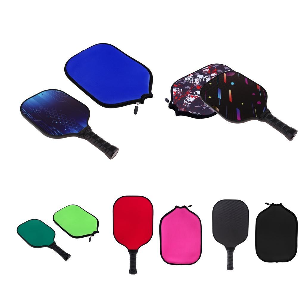 Durable Carbon Fiber Honeycomb Composite Core Pickleball Paddle / Racket & Zipper Neoprene Case Cover - Choice of Colors