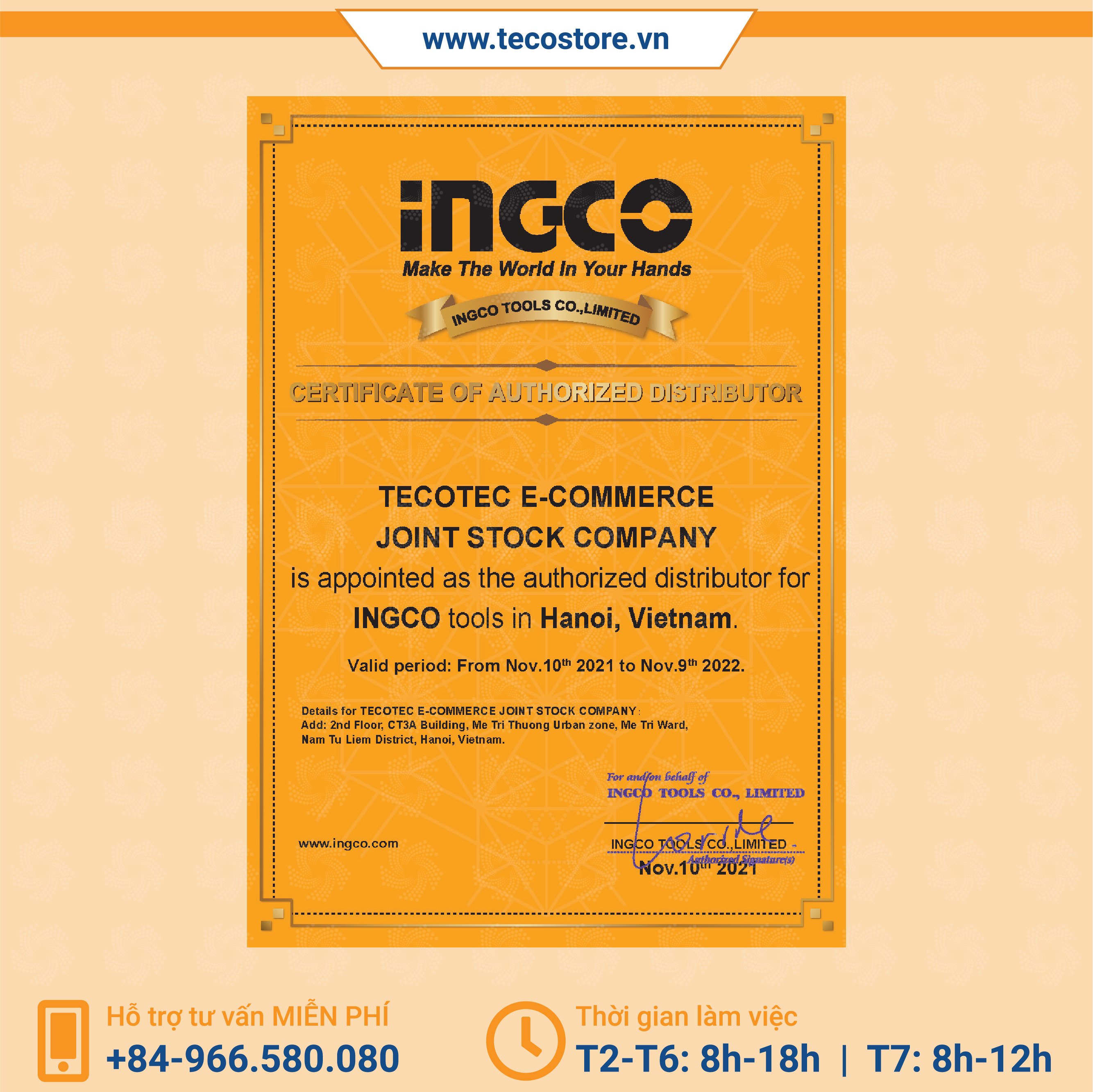 Bộ 10 đầu khẩu 1/2" INGCO HKISSD12101