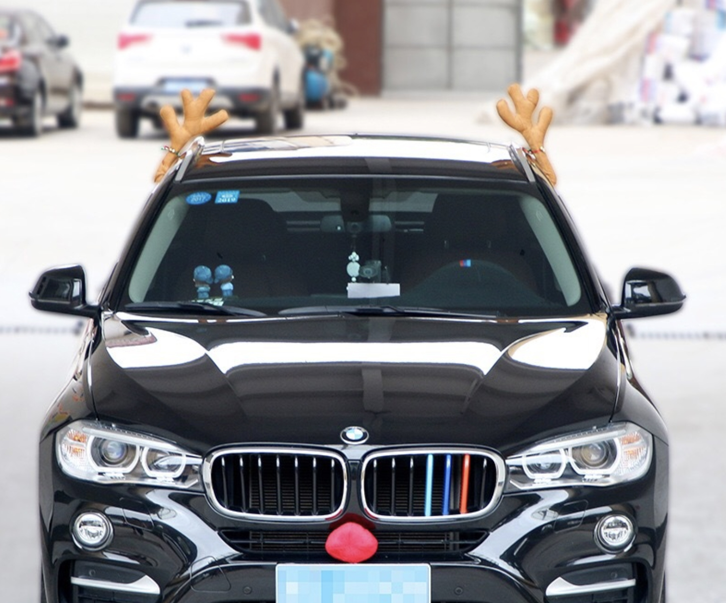 Sừng mũi tuần lộc trang trí cho xe ô tô mùa giáng sinh Noel