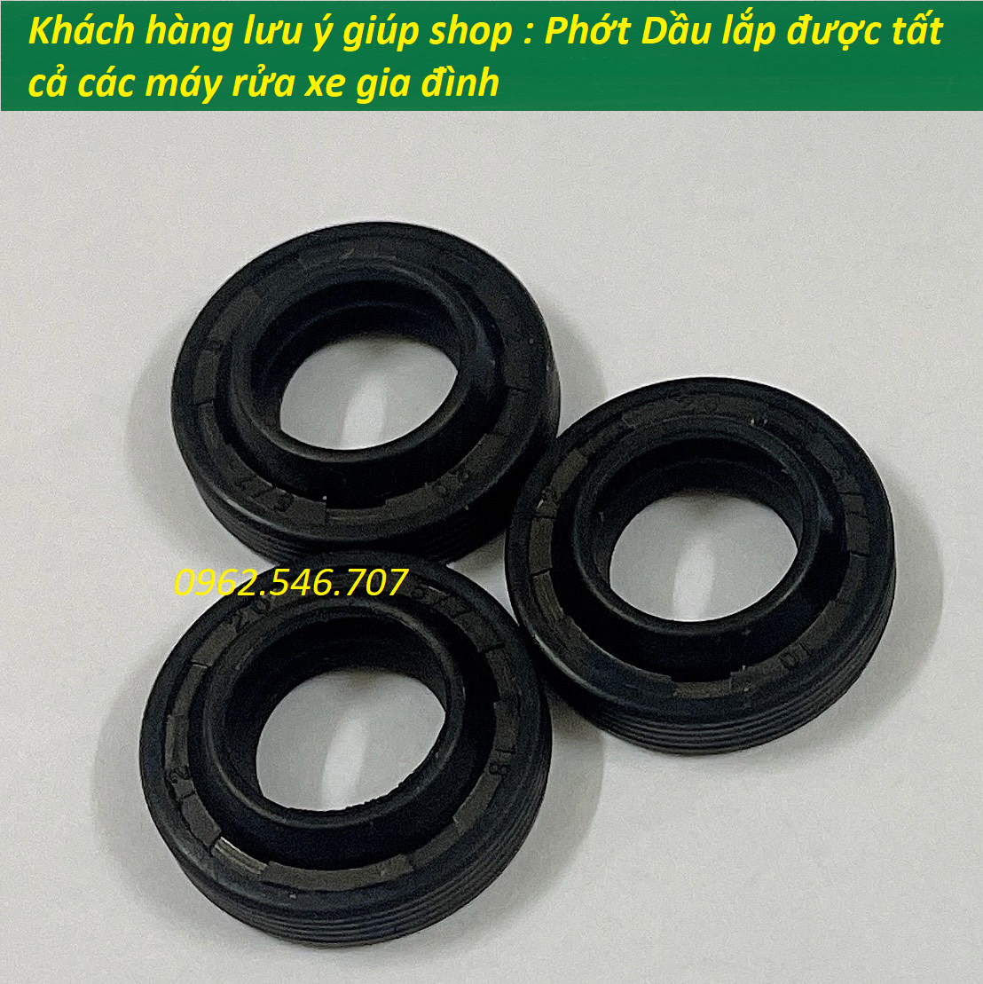 Phớt máy rửa xe mini bộ 6 gioăng phớt nước và phớt dầu cho máy xịt cao áp 12-18mm - phớt máy rửa xe mini