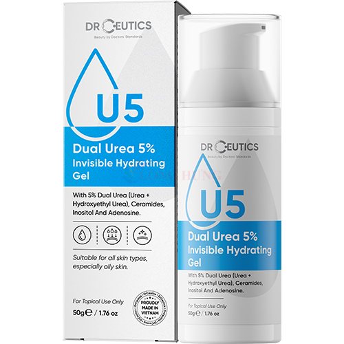 Gel DrCeutics Dual Urea 5% Invisible Hydrating Gel giúp dưỡng ẩm và phục hồi da (50g) - Hàng chính hãng