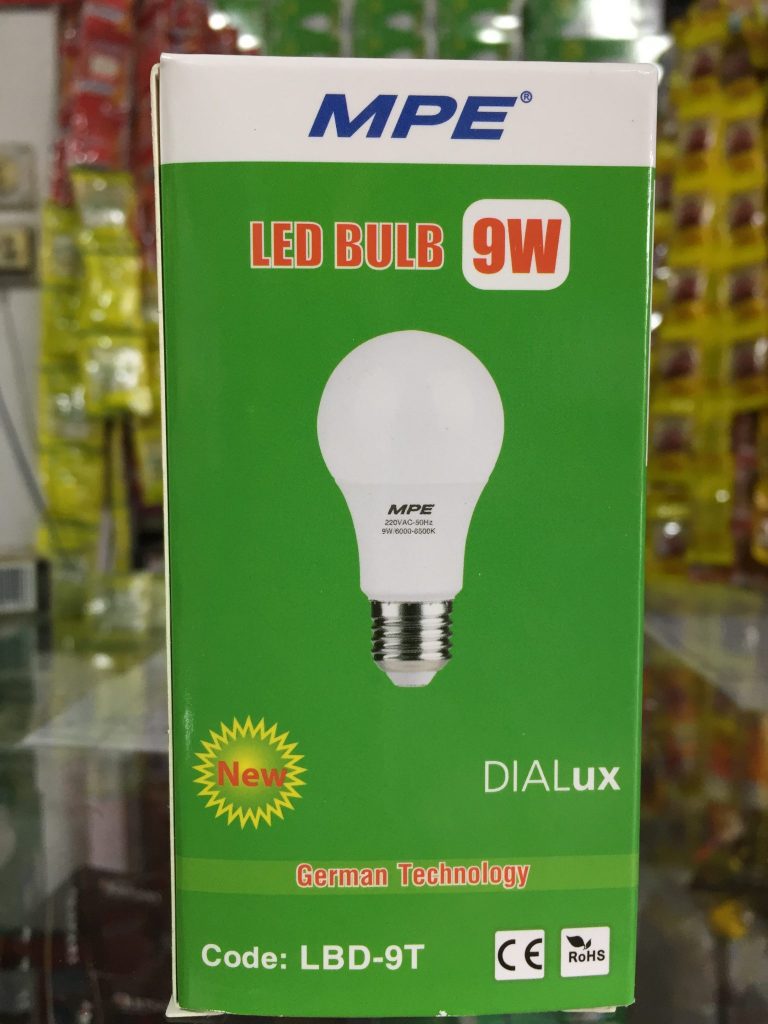 COMBO 6 Bóng đèn LED Bulb 9W MPE - LBD-9T HÀNG CHÍNH HÃNG