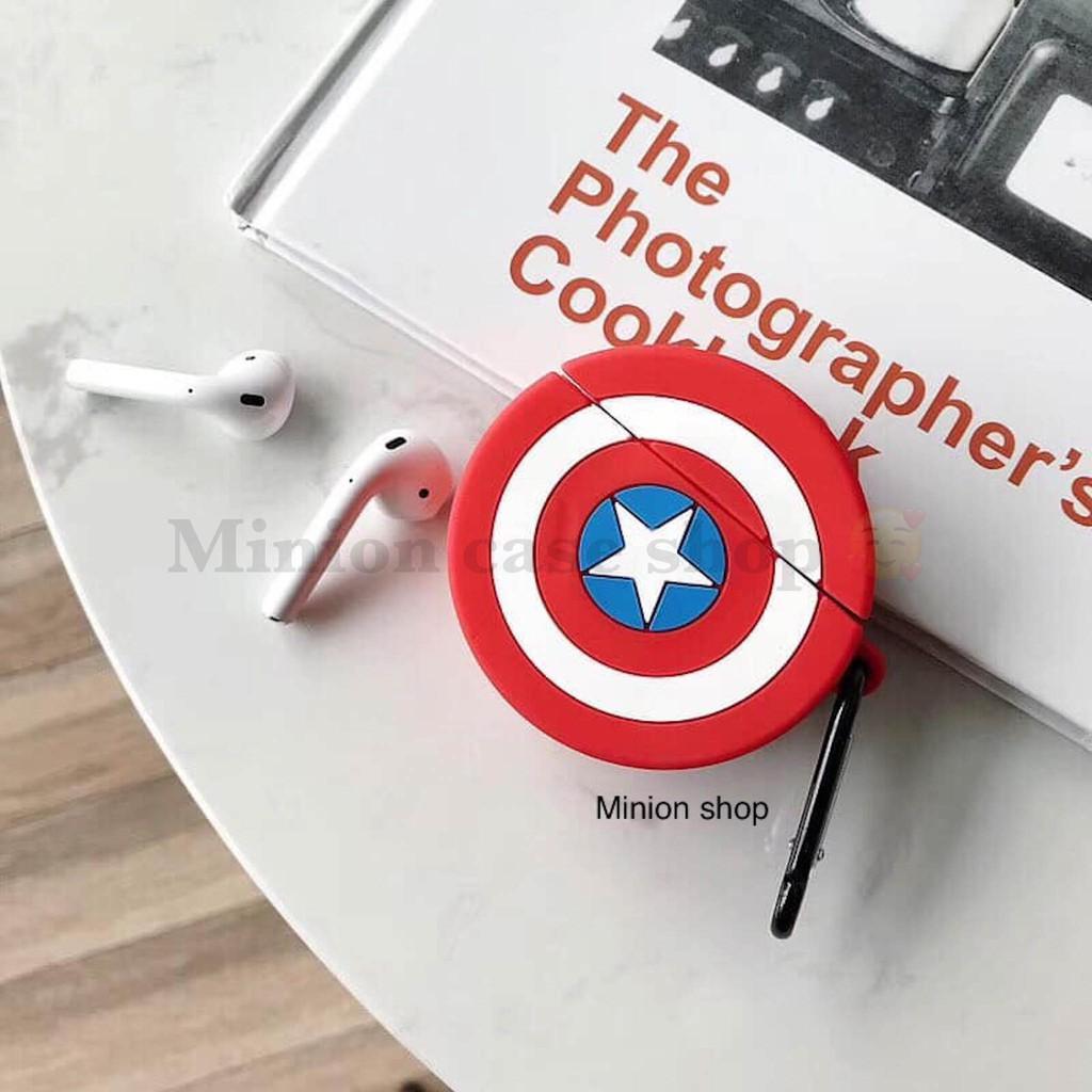 Hình ảnh Bao Case Ốp dành cho airpod 1 và 2,airpod pro, tai nghe bluetooth i11,i12, i100, i9s... silicon 3D captain american