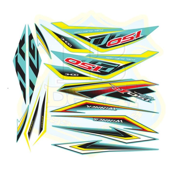 Tem rời xe winner dán xe xanh ngọc