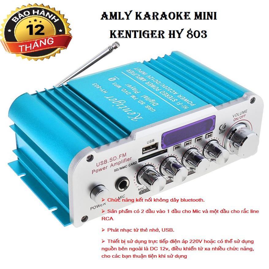 Amply Nào Tốt, Amply 12V, Amly mini Karaoke Kentiger HY 803 ,BT-298ACông Suất Lớn Âm Thanh Hay, Âm Bass Chuẩn