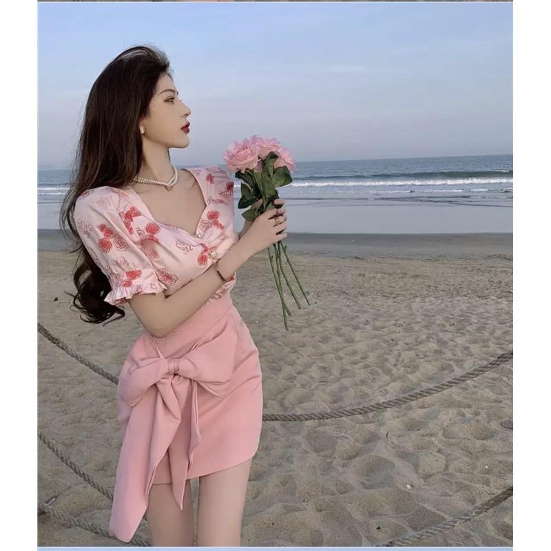 CHÂN VÁY Q.X.Y HỒNG PASTEL
