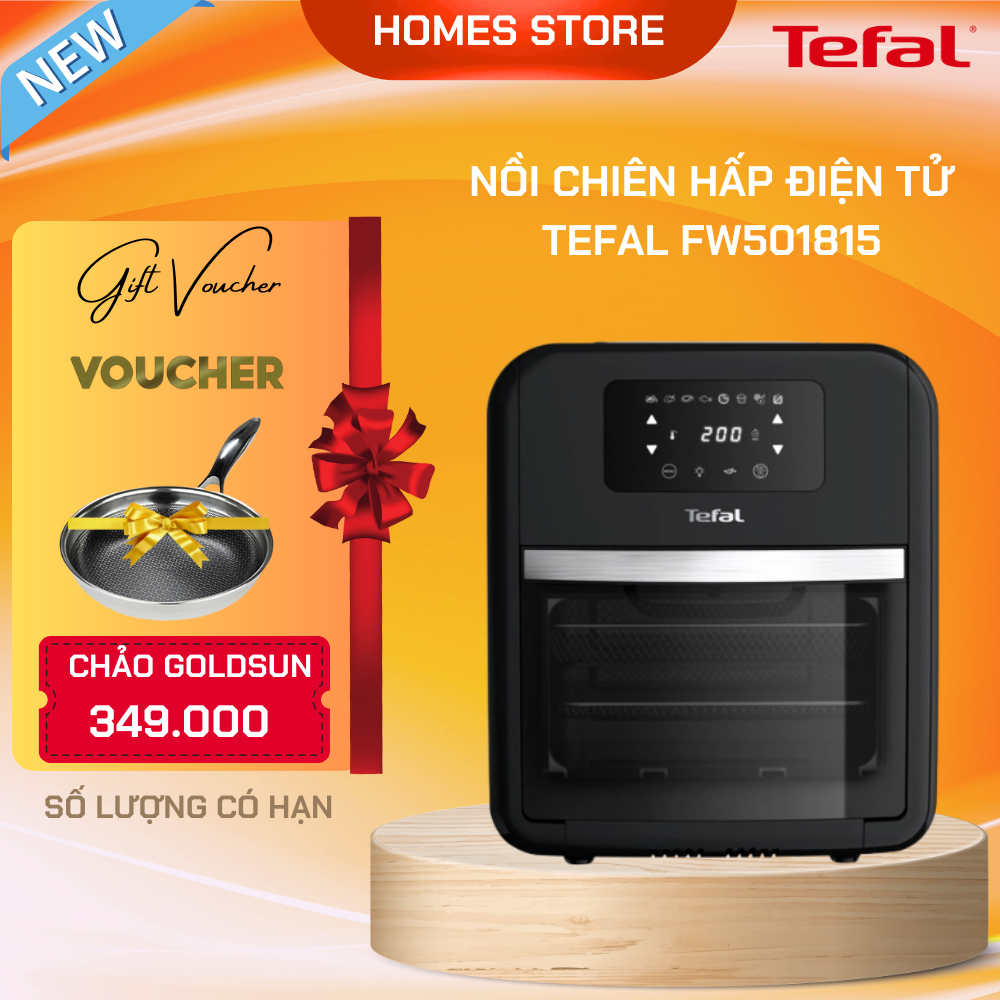 Nồi Chiên Không Dầu TEFAL FW501815 Gồm 8 Chức Năng Chiên Dung Tích 11 Lít Công Suất 2000 W - Hàng Chính Hãng