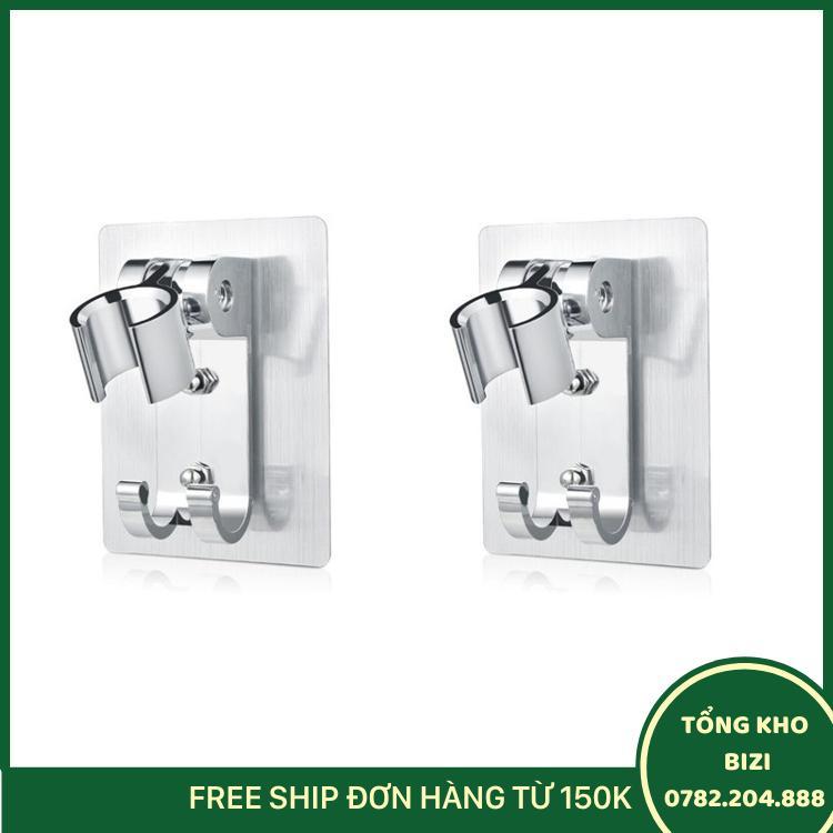 Combo 2 Giá Đỡ Vòi Sen Kết Hợp Móc Treo Đồ - Không Cần Đục Lỗ Trên Tường - Free Ship Toàn Quốc