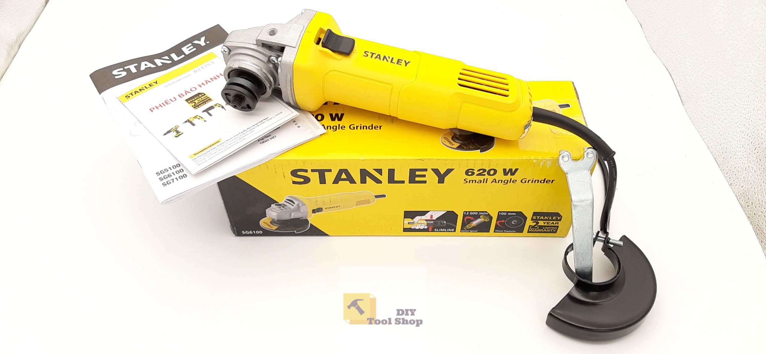 Máy Mài Góc 100mm Công Tắc Trượt  620W 750W STANLEY SG6100 SG7100  - Chính Hãng - SKU SG6100 SG7100