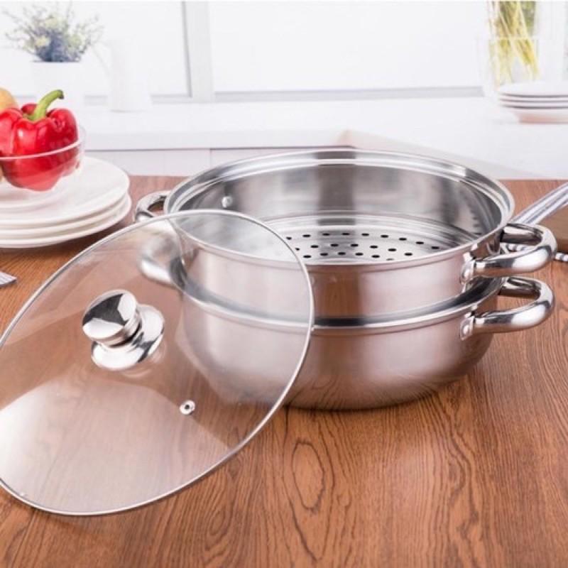 Nồi hấp 2 tầng đa năng 28cm siêu tiện dụng