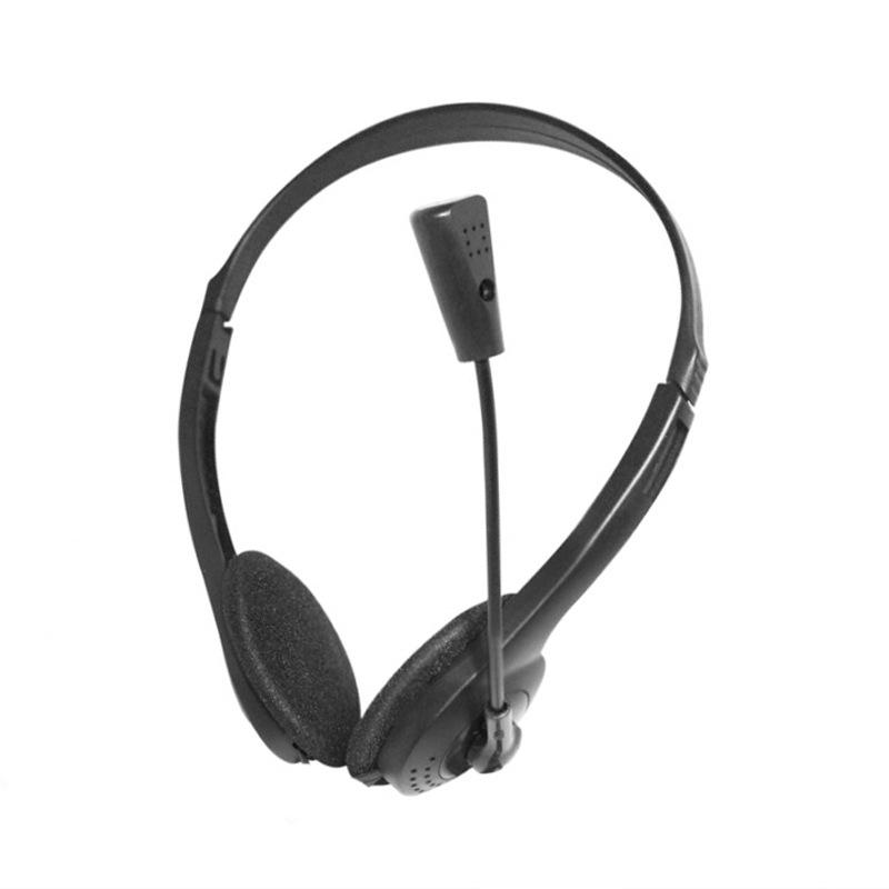 3.5Mm Tai Nghe Có Dây Loại Bỏ Tiếng Ồn Tai Nghe Chụp 타이 Có 마이크로 Dây Đai Có Thể Điều Chỉnh Cho Máy Tính 노트북 Máy Tính Để Bàn