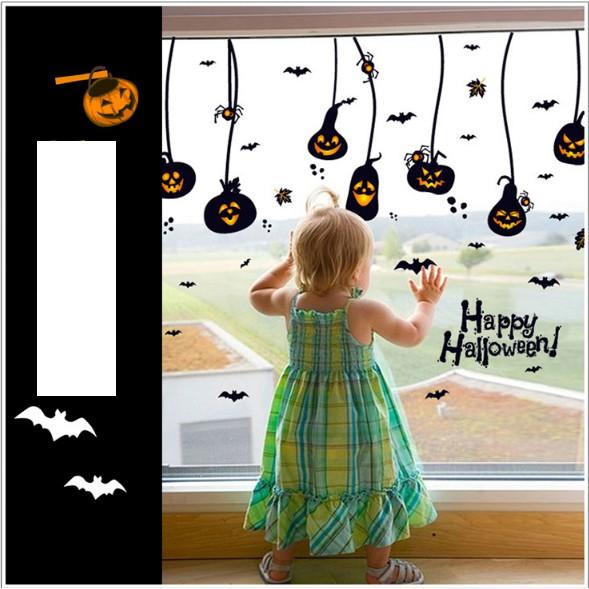 Decal trang trí tường - Rèm dây lễ hội Halloween