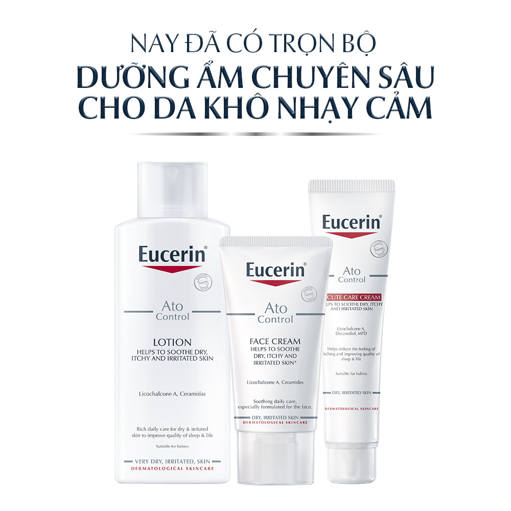 Kem dưỡng ẩm chuyên sâu, tái tạo da nhạy cảm Eucerin AtoControl Face Cream 50ml