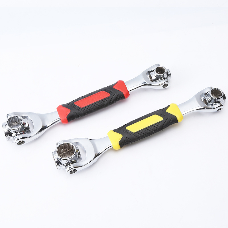 Bộ Cờ Lê Mỏ Lết 8 Đầu Xoay Đa Năng 48 in 1 - Dụng Cụ Tháo Lắp Có Nam Châm - Hàng Chính Hãng