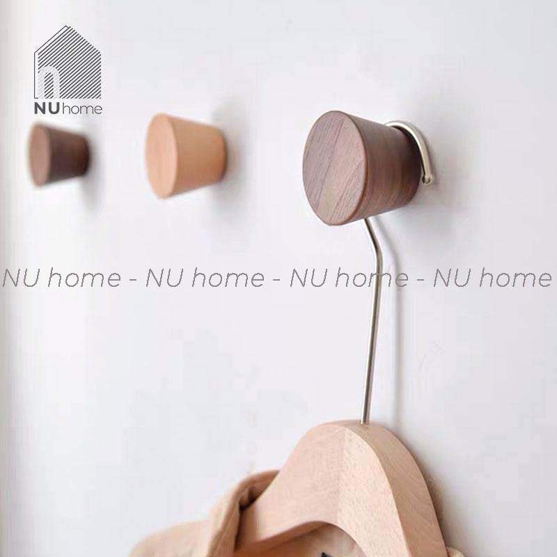 Móc gỗ treo đồ gắn tường hình nón