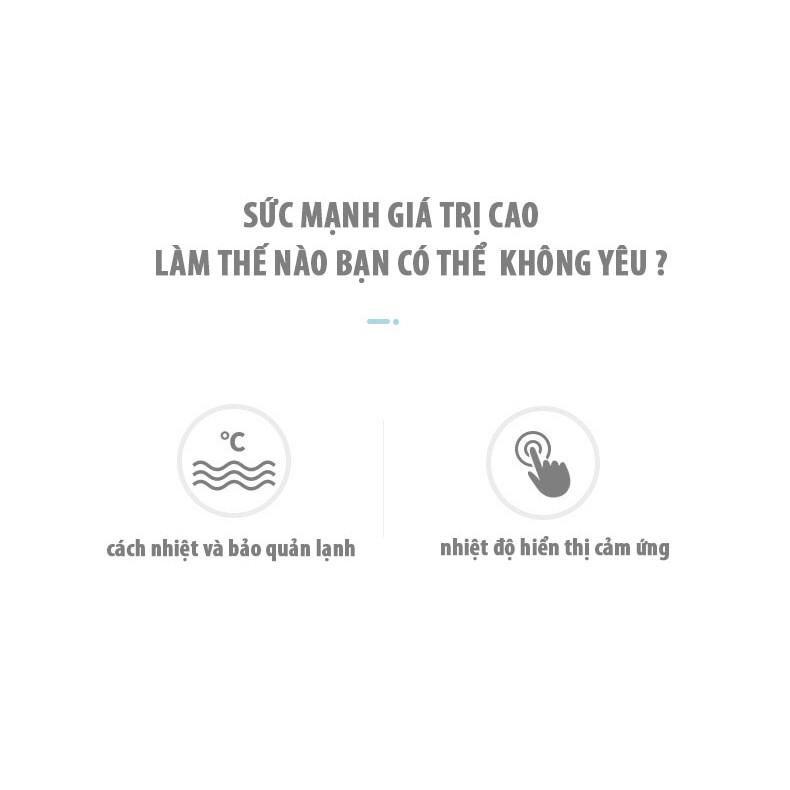 Bình Giữ Nhiệt Hiển Thị Nhiệt Độ Nước Cảm Ứng Bằng Thép Không Gỉ 304 Cao Cấp 500ml