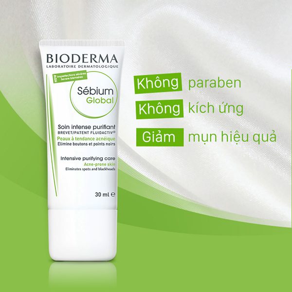 Kem Dưỡng Giảm Mụn, Ngăn Mụn Bioderma Sebium Global