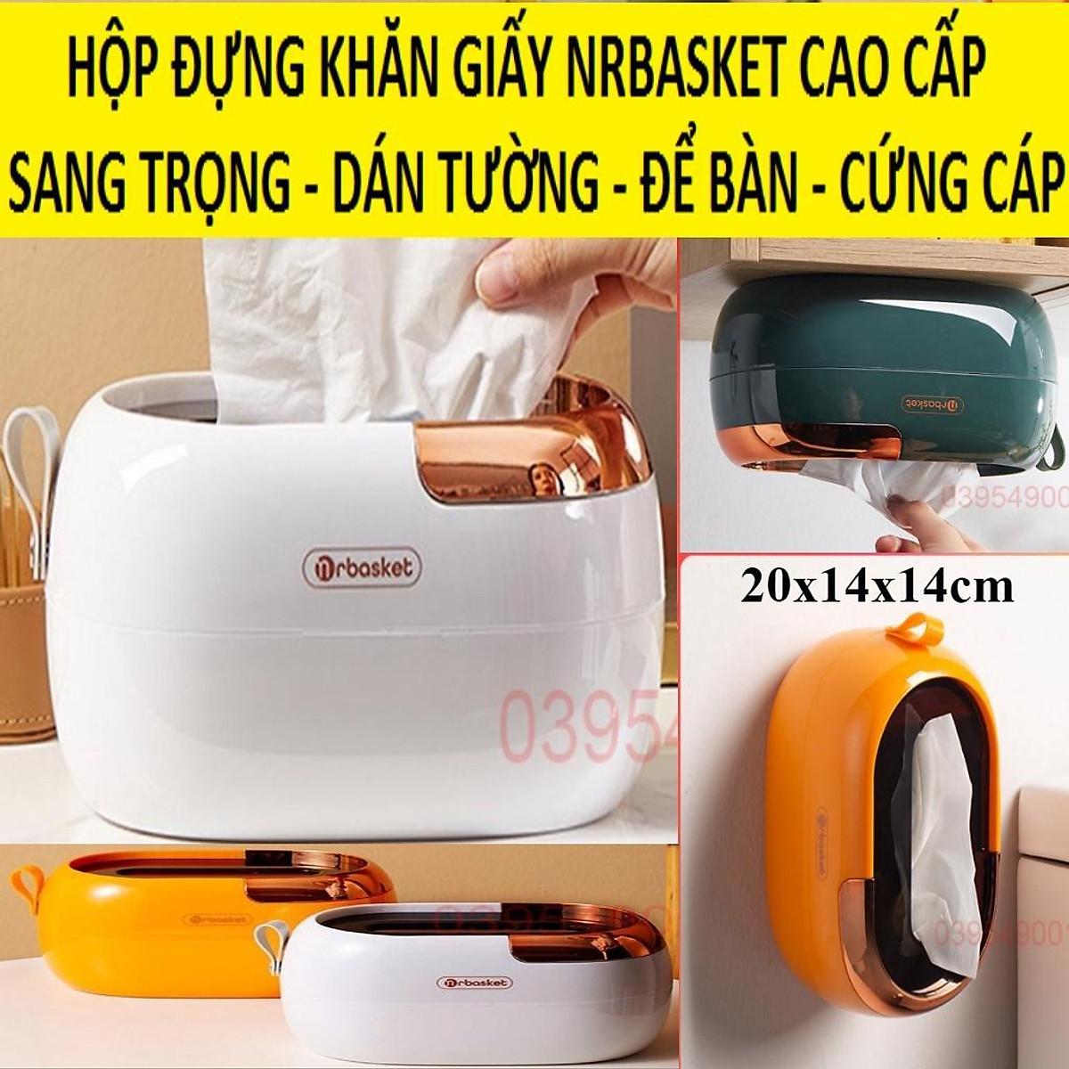 Hộp đựng Khăn Giấy Dán Tường Cao Cấp Sang Trọng Cứng Cáp, Trơn Bóng để Bàn ăn, Bàn Làm Việc, Nhà Bếp