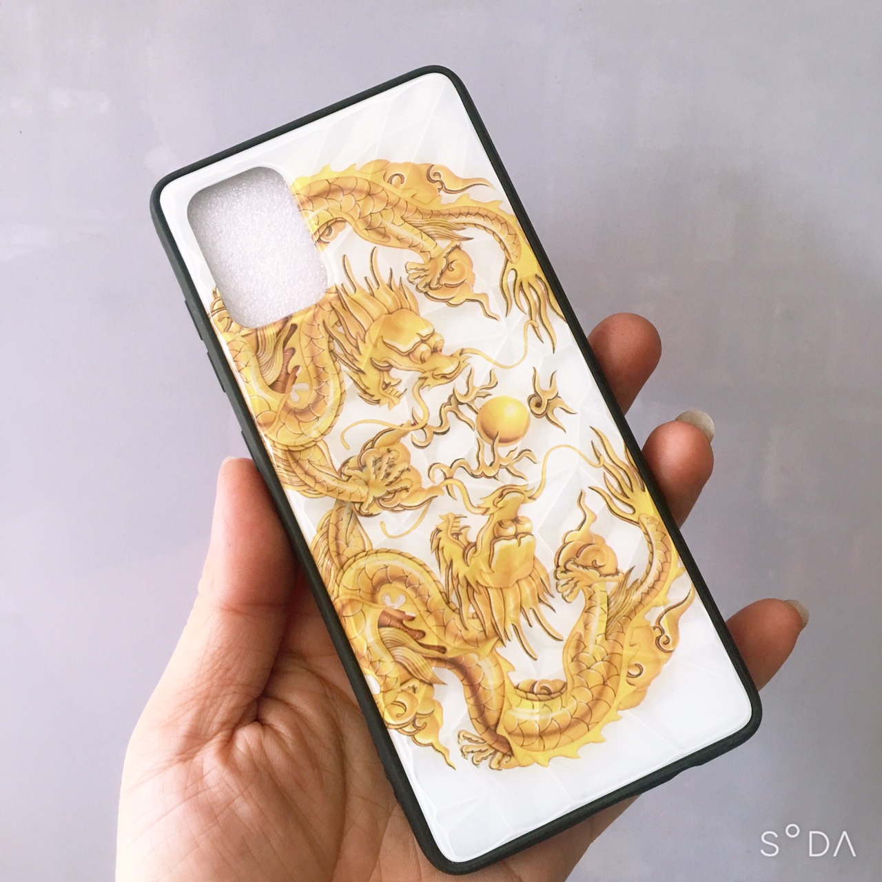 Ốp lưng hình rồng 3D viền dẻo dành cho Samsung A71