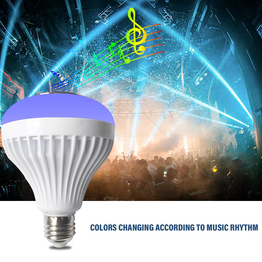 Bóng đèn thông minh không dây BT E27 thay đổi màu sắc có phát nhạc