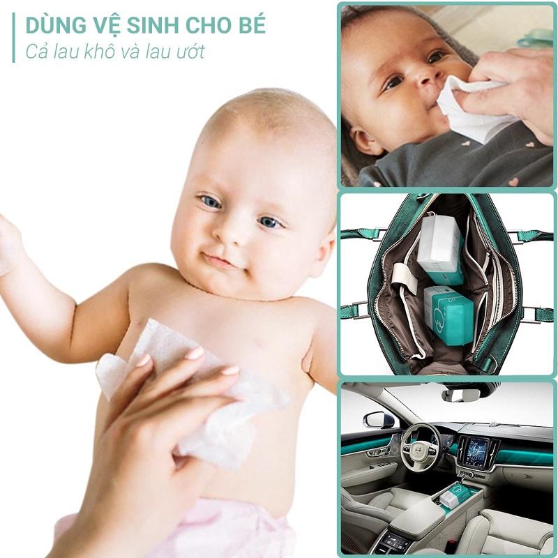 Khăn mặt khô Cao Cấp, khăn lau mặt dùng 1 lần an toàn cho mọi loại da