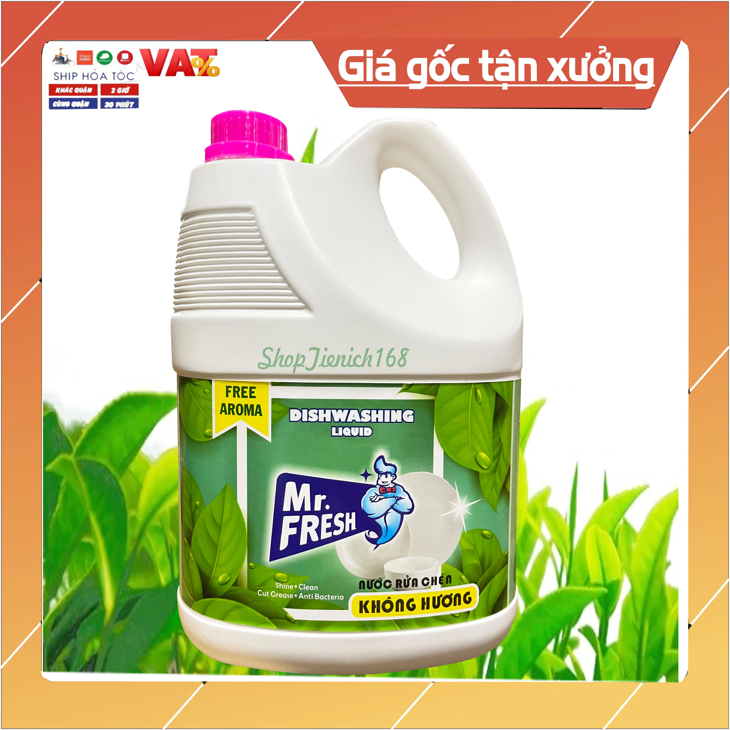Nước rửa bát đậm đặc Mr.fresh hương quế 3800ml