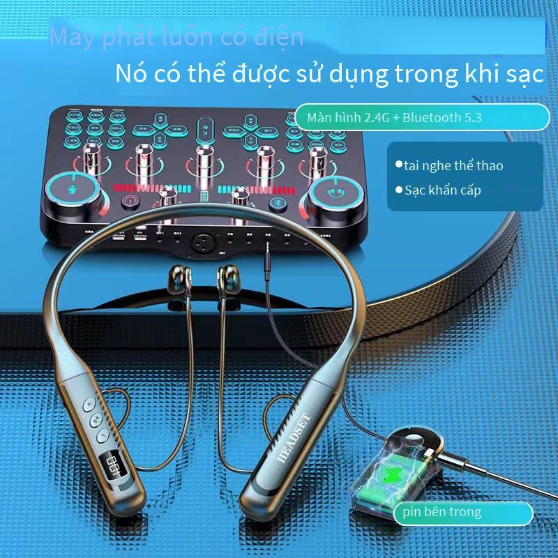 Đảm bảo chất lượng Người nổi tiếng trên Internet phát sóng trực tiếp với hàng hóa tai nghe giám sát không dây Bộ phát 2.0 thể thao Bluetooth 5.3 phiên bản tai nghe treo cổ thể thao