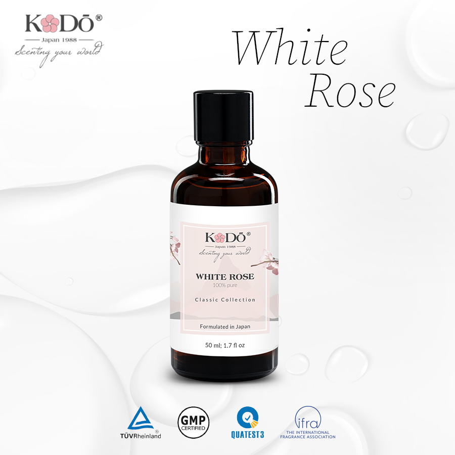 Tinh Dầu Nước Hoa Nguyên Chất Kodo White Rose Hương Thơm Hoa Hồng Quyến Rũ, Thượng Lưu, Quý Phái