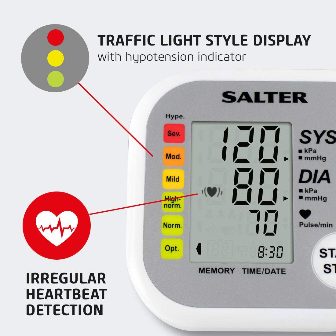 Máy đo huyết áp bắp tay điện tử Salter GB-BPA9201EU Hàng chính hãng