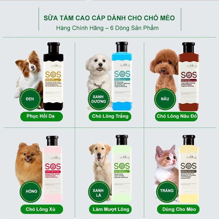 SỮA TẮM DƯỠNG LÔNG & GIỮ MÀU LÔNG CHO CHÓ MÈO - SOS