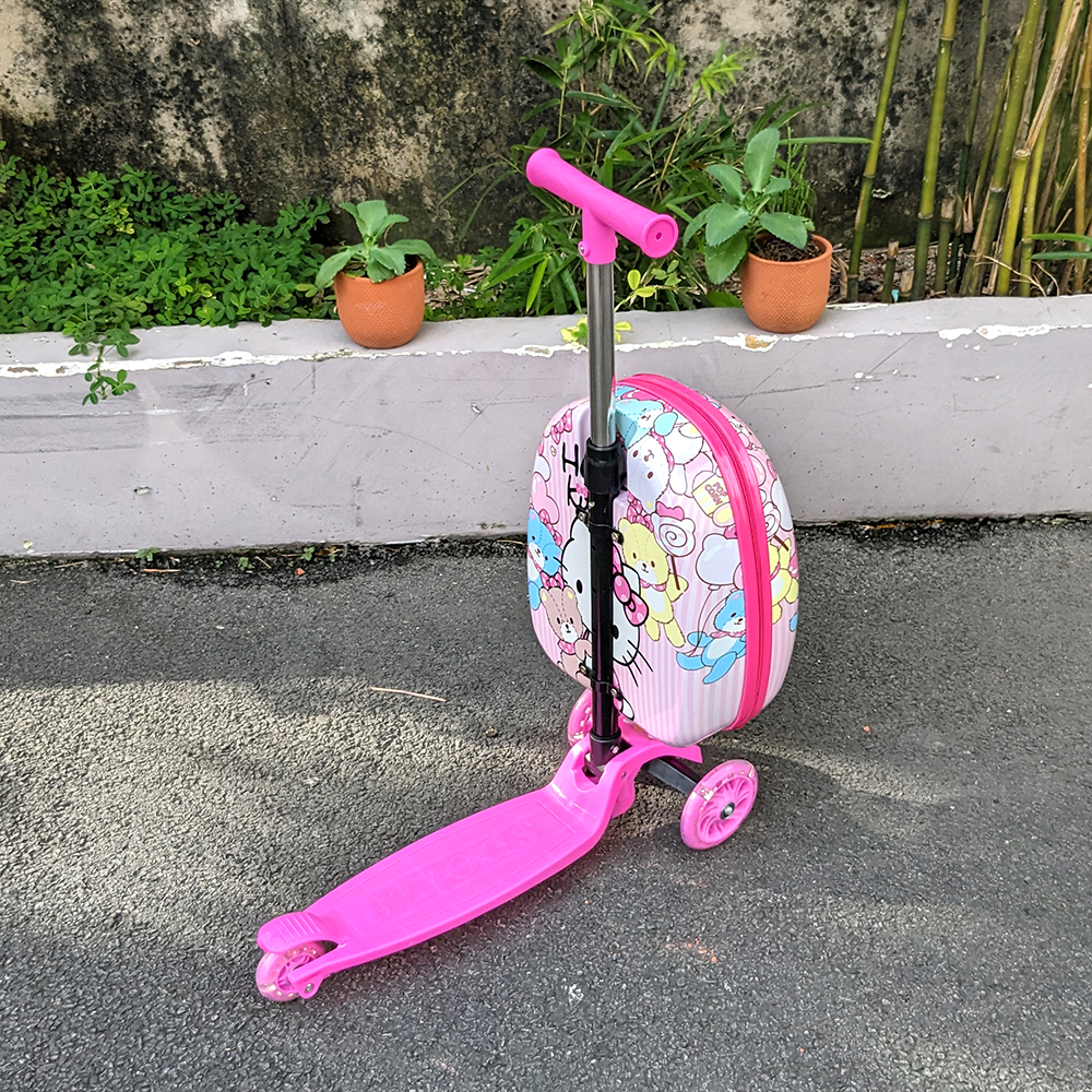 Xe trượt Scooter kèm vali kéo 2 trong 1 cho bé BABY PLAZA SW-118