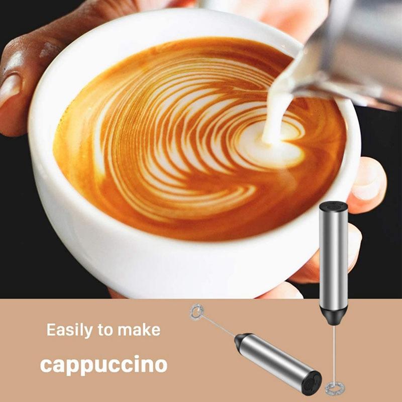 Bọt Sữa Cầm Tay Điện Đánh-Di Động Sạc, Uống Phối Cho Cappuccino Latte Nóng Socola Matcha