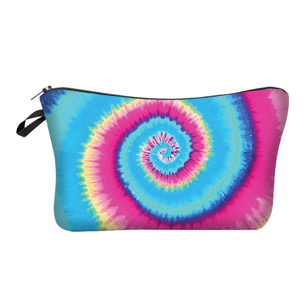 AA Cosmetic Bag Colorful Floral Print Makeup Bag Portable Multipurpose Storage Bag for Women