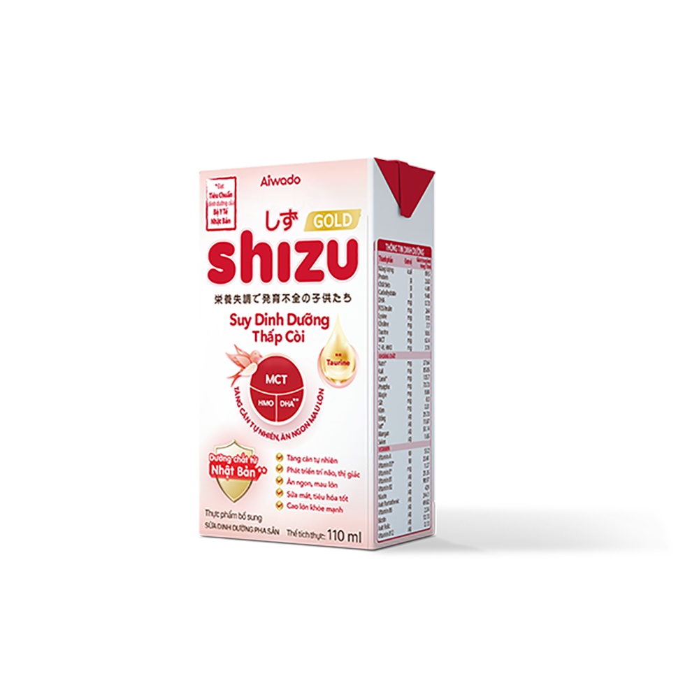 Thùng 48 hộp sữa bột pha sẵn shizu suy dinh dưỡng 110ml (48 hộp x 110ml)