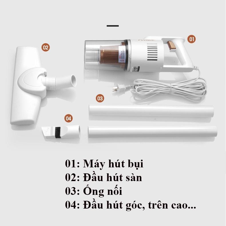 Máy hút bụi gia đình công suất lớn 600W, lực hút siêu mạnh từ 14000Pa đến tối đa 16000Pa