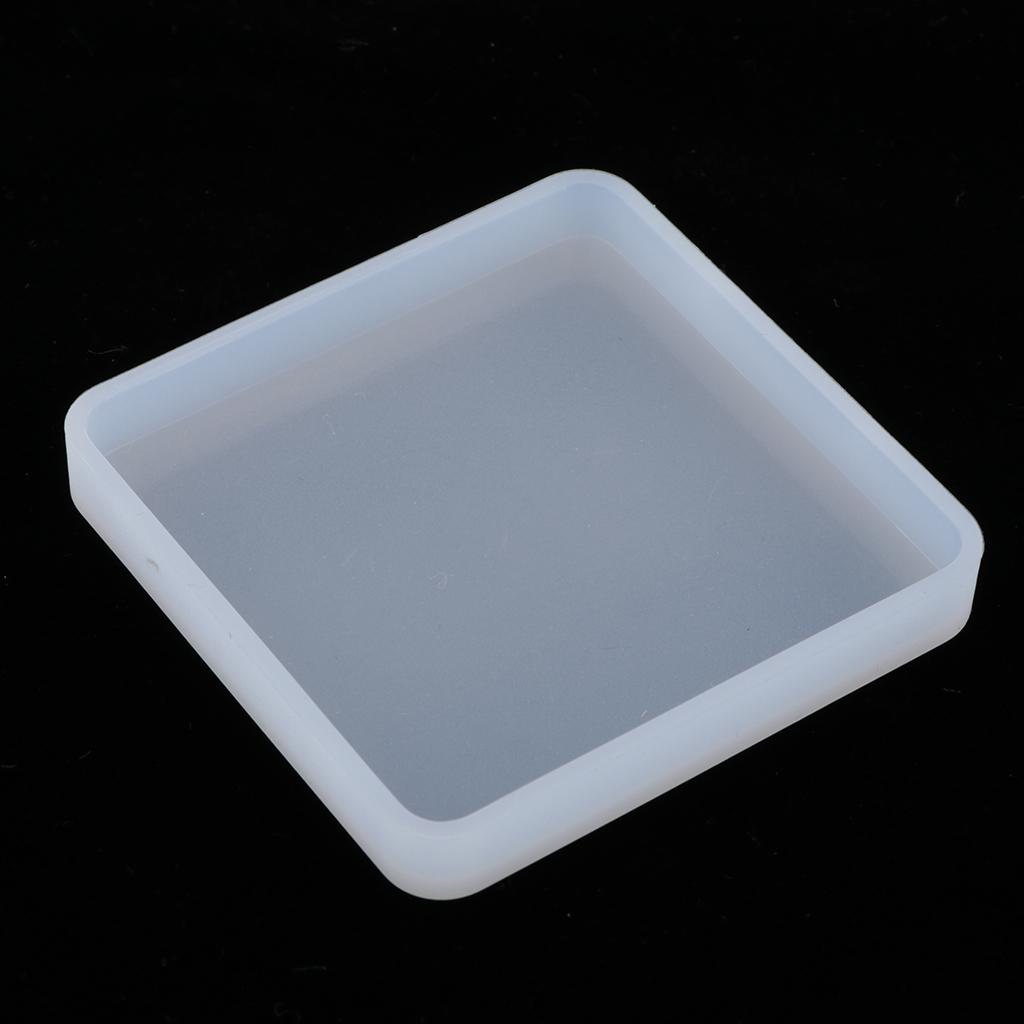 4x  Square Resin Mould For DIY Coaster Display Pad 8cm
