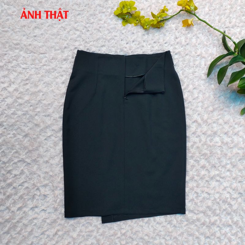 Chân Váy Nữ Công Sở New Design Thiết Kế Dáng Váy Chữ A Trẻ Trung ,Phối Phụ Kiện ,Phom Chuẩn ,Vải Tốt Co Giãn ,Màu Trắng CV0072