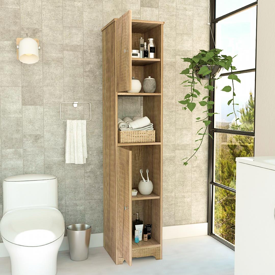 Tủ phòng tắm gỗ hiện đại SMLIFE Simona | Gỗ MDF dày 17mm chống ẩm | D38xR40xC180cm