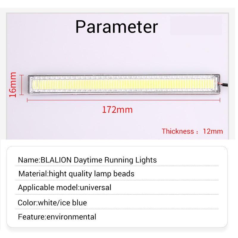 2 cái Đèn LED ô tô Đèn chạy ban ngày Chống thấm nước Phổ biến Thân thiện với môi trường Ô tô tản nhiệt nhanh DRL Đèn màu trắng băng xanh 12V Phụ kiện điều khiển từ xa