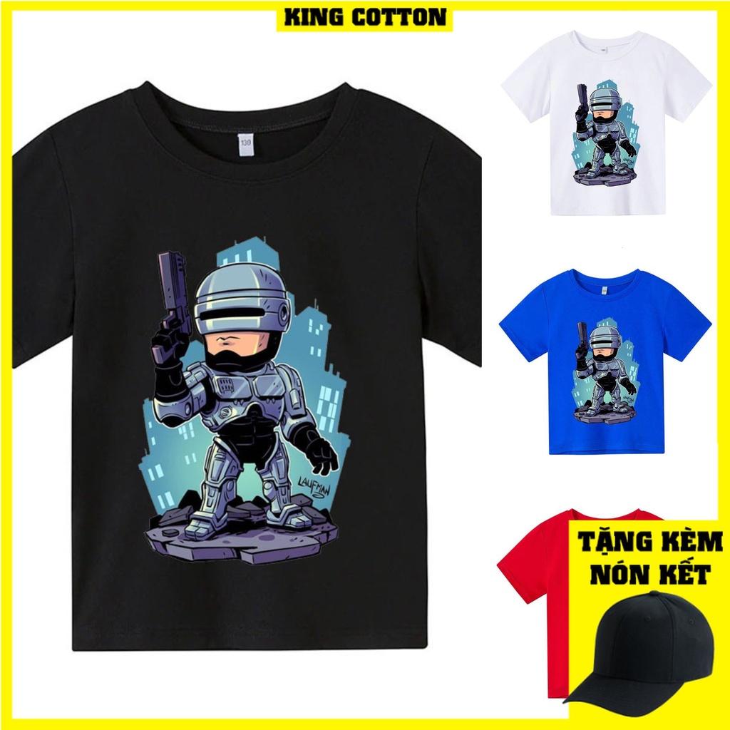 Áo thun trẻ em ROBO COP CHIBI, 4 màu, có size người lớn, Anam Store