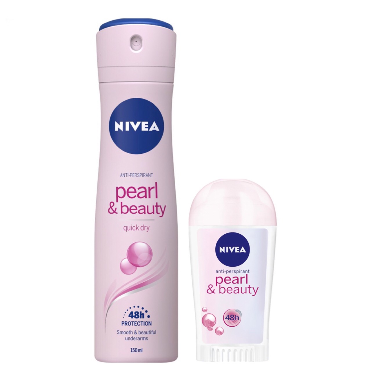 Bộ đôi Nivea Pearl and Beauty: Xịt 150ml và sáp 40ml ngăn mùi Ngọc trai quyến rũ