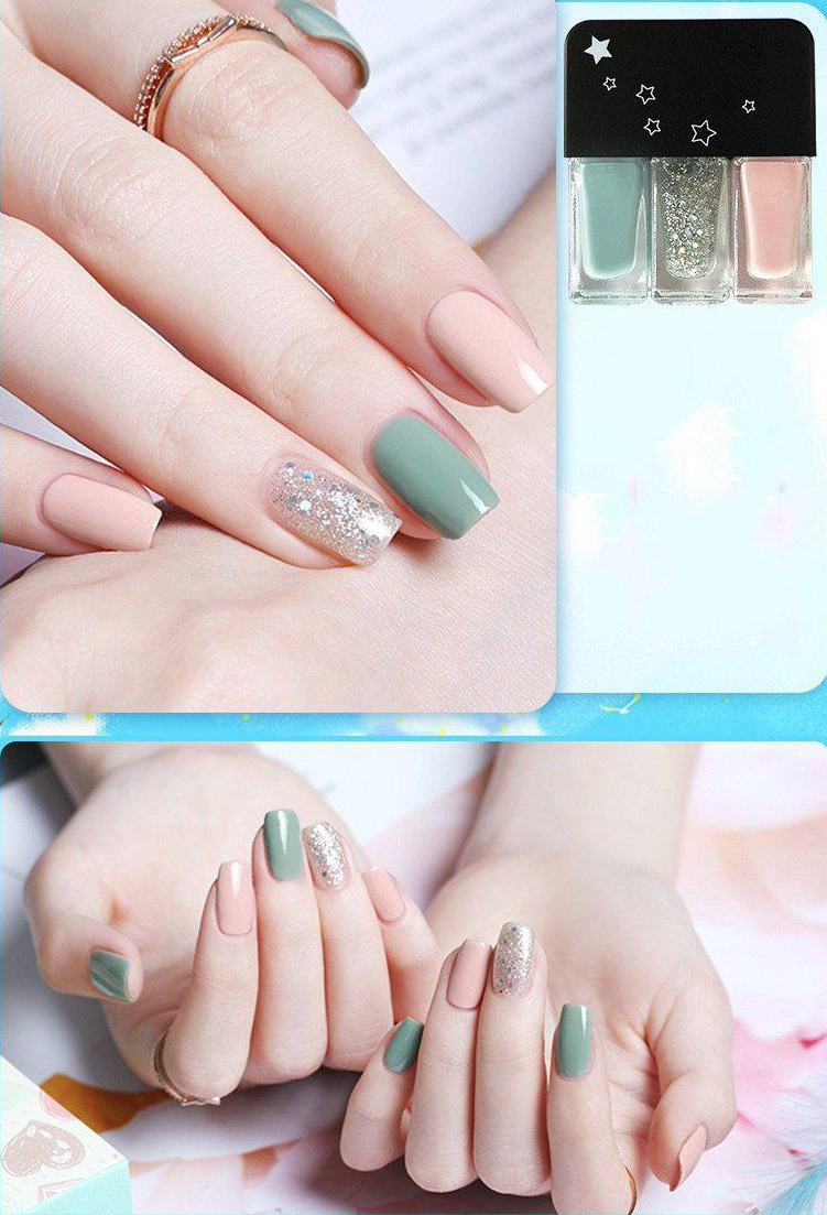 Set 3 lọ sơn móng tay, sơn gel móng tay bóng nhiều màu nail color SM12