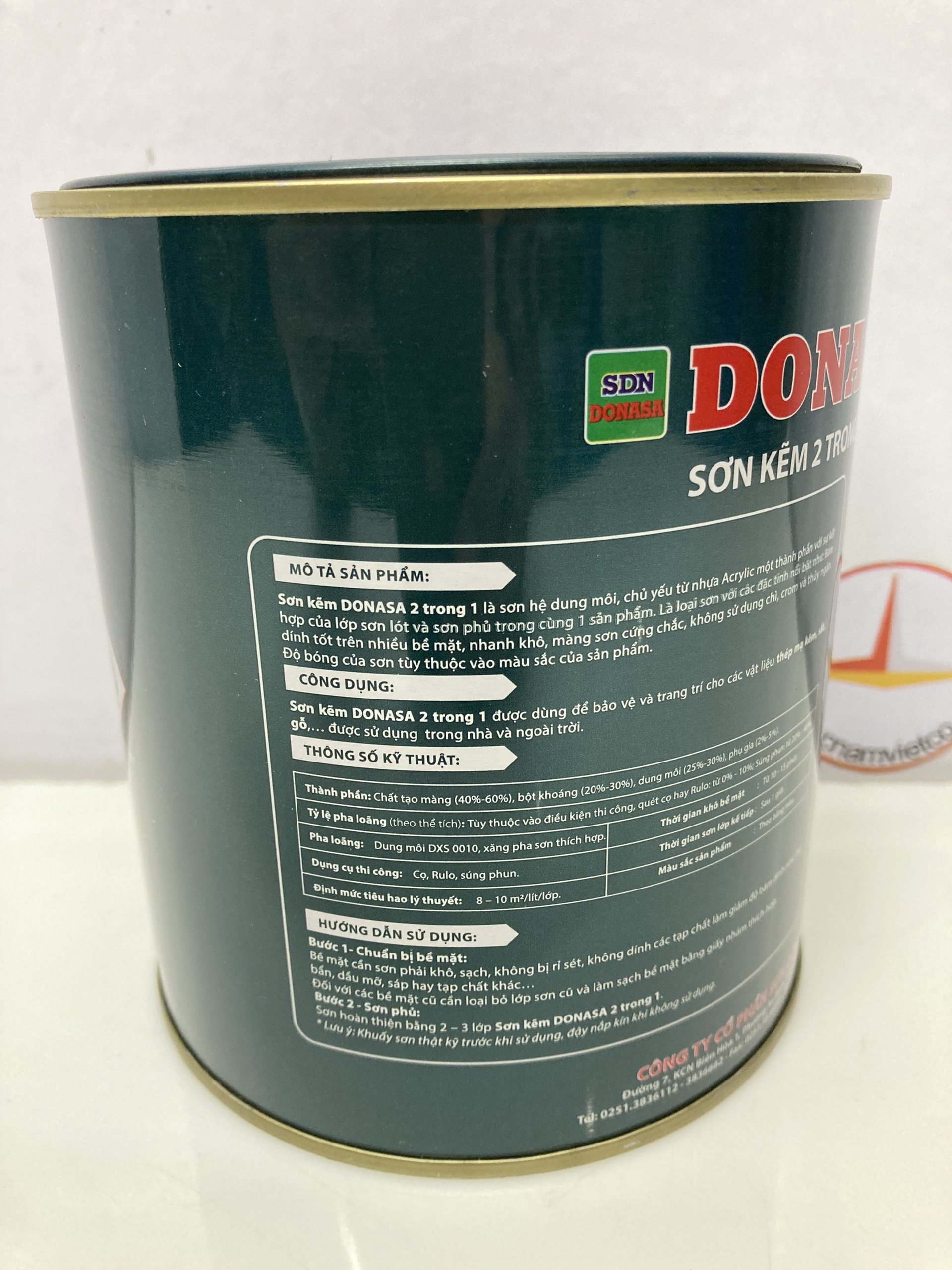 Sơn Sắt Kẽm Donasa  2 trong 1 màu DAF 3260 Xingfa xám _ 800ml