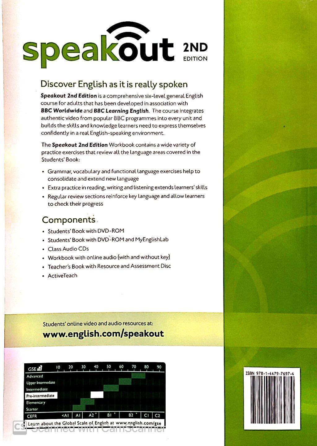 Speakout Pre-Intermediate 2nd Edition Workbook With Key