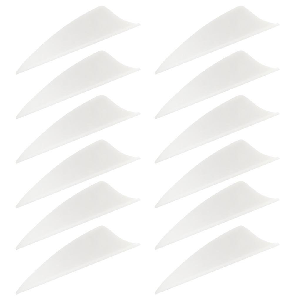 Archery Recurve Bow Hunting Arrow Fletching 1.75 in 12 Pieces White