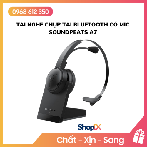 Tai Nghe Chụp Tai Bluetooth Có Mic Soundpeats A7 - Hàng Chính Hãng