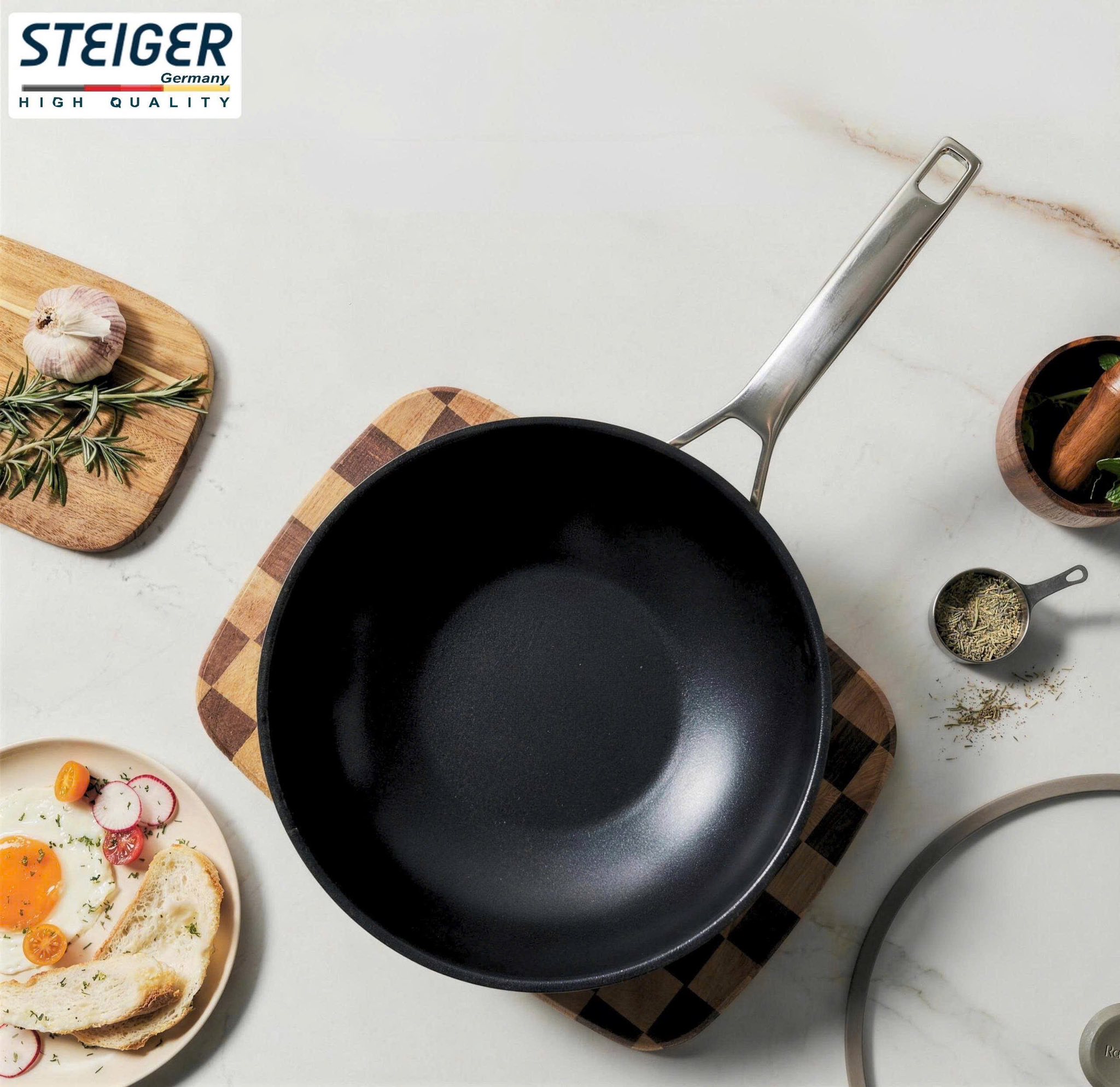 CHẢO XÀO STEIGER TITANPRO WOK 28CM hàng chính hãng